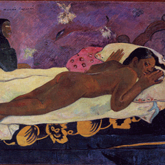 reproductie Spirit of the dead watching van Paul Gauguin